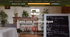 Desktop Screenshot of manoirdescedres.com